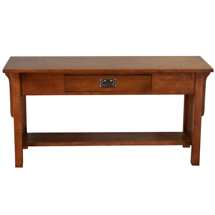 Mission 1 Drawer Crofter Style Console Table - Michael's Cherry Stain - Crafters and Weavers