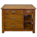 Mission 4 Drawer Oak Kitchen Island 45" wide - Crafters and Weavers