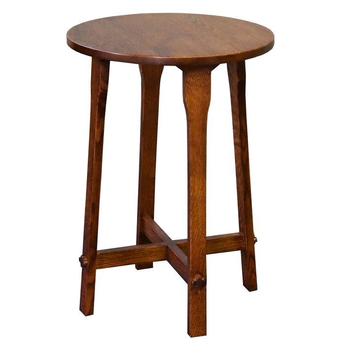 Arts and Crafts / Mission Style Oak Round End Table