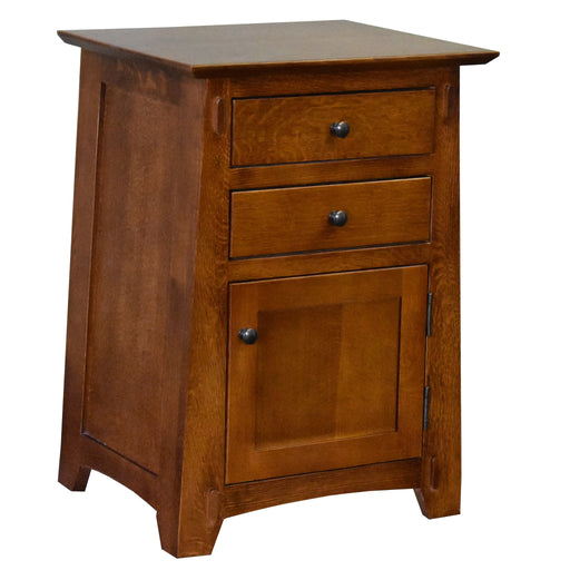 Mission Style Tapered Leg 2 Drawer Nightstand - Crafters and Weavers