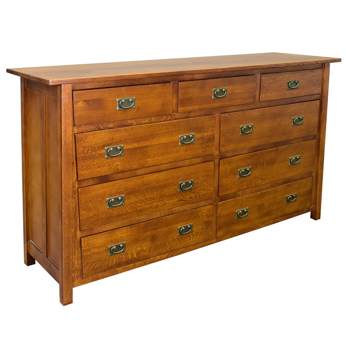 PREORDER Mission 9 Drawer Dresser - Michael's Cherry (MC-A) - Crafters and Weavers