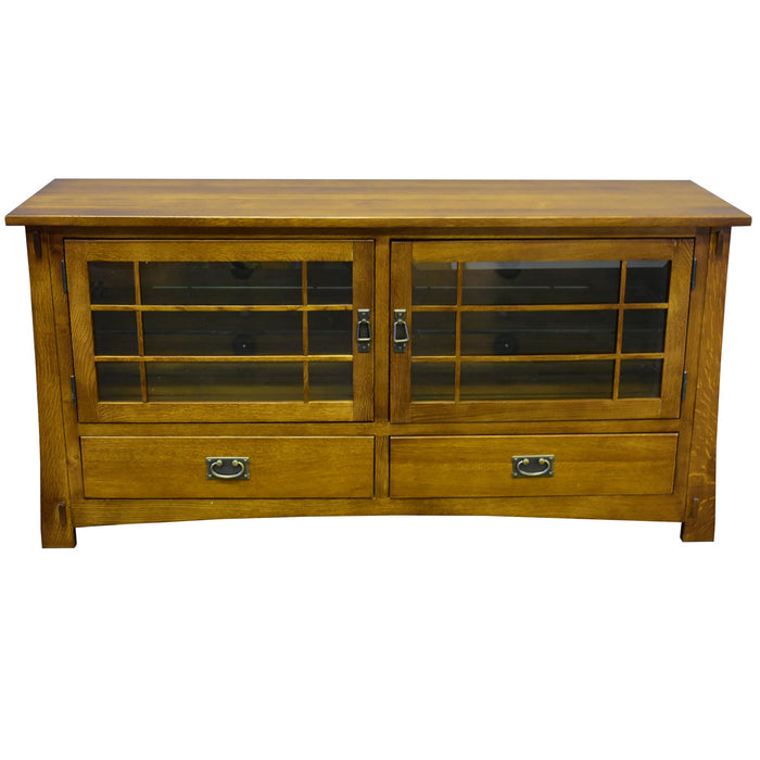 Mission Quarter Sawn Oak 60" TV Stand (2 Colors Available) - Crafters and Weavers