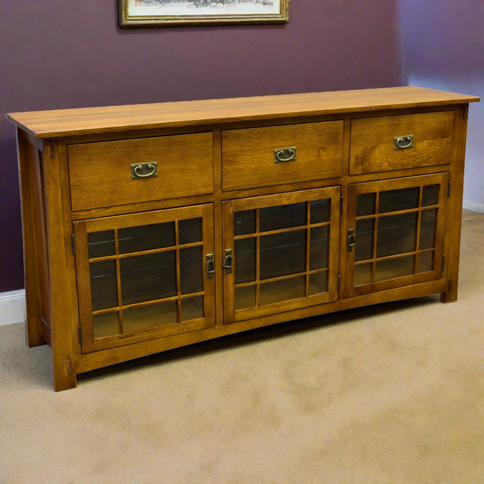 Craftsman Style Quarter Sawn Oak Sideboard - 72"