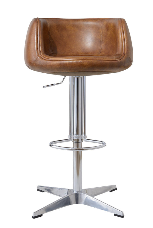 Aviator Adjustable Height Bar Stool - Leather - Crafters and Weavers