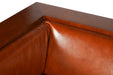 Arts and Crafts / Craftsman Cubic Panel Side Arm Chair - Russet Brown Leather (RB2) - Crafters and Weavers