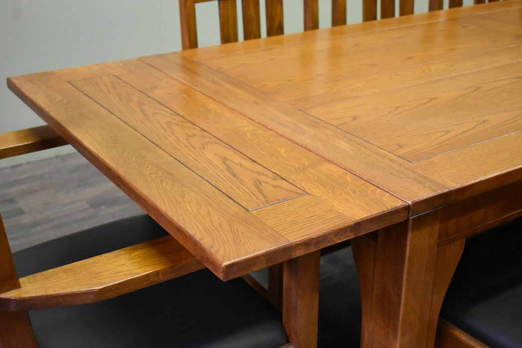 Mission Stow Leaf Dining Table - Light Oak - Crafters and Weavers