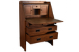 Arts and Crafts Mission Solid Oak Secretary Desk - Dark Brown - Crafters and Weavers