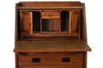 Arts and Crafts Mission Solid Oak Secretary Desk - Dark Brown - Crafters and Weavers