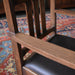 Set of 2 - Mission Oak & Leather Slat Back Dining Chair #401 - Crafters and Weavers