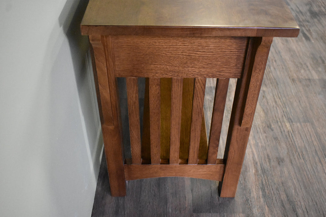 Mission 1 Drawer Crofter Style Console Table - Walnut Stain - Crafters and Weavers