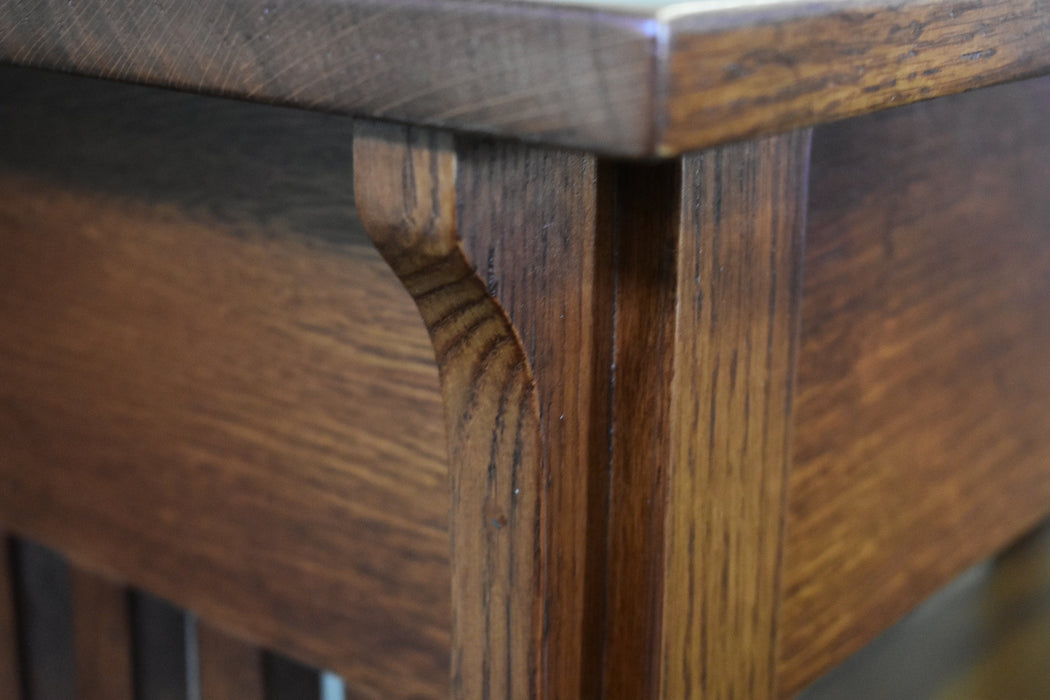 Mission 1 Drawer Crofter Style Console Table - Michael's Cherry Stain - Crafters and Weavers