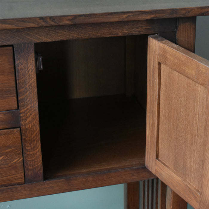 Mission Solid Oak Buffet / Console Table - Walnut - 52" - Crafters and Weavers