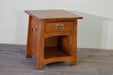 Mission Style Solid Quarter Sawn Oak Keyhole End Table - Crafters and Weavers