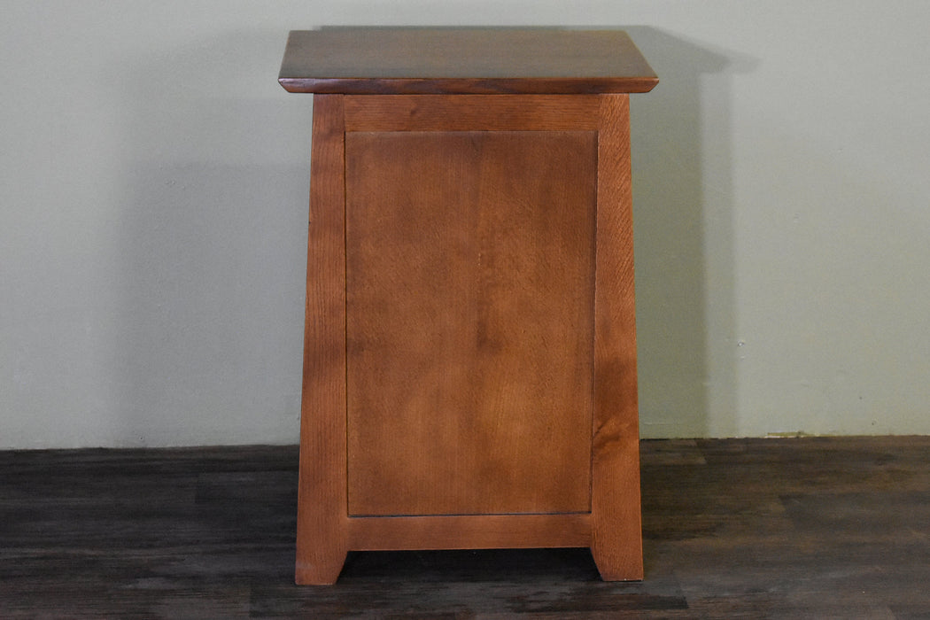 Mission Style Tapered Leg 2 Drawer Nightstand - Crafters and Weavers