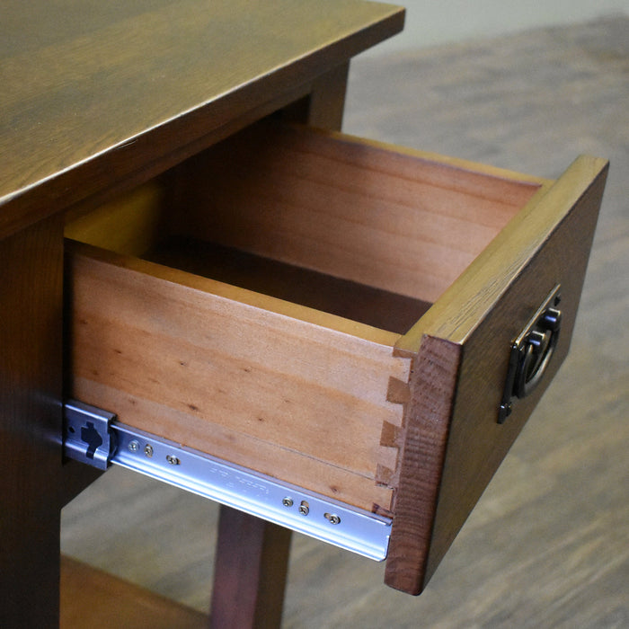 Mission 1 Drawer Nightstand - Walnut (AW) - Crafters and Weavers