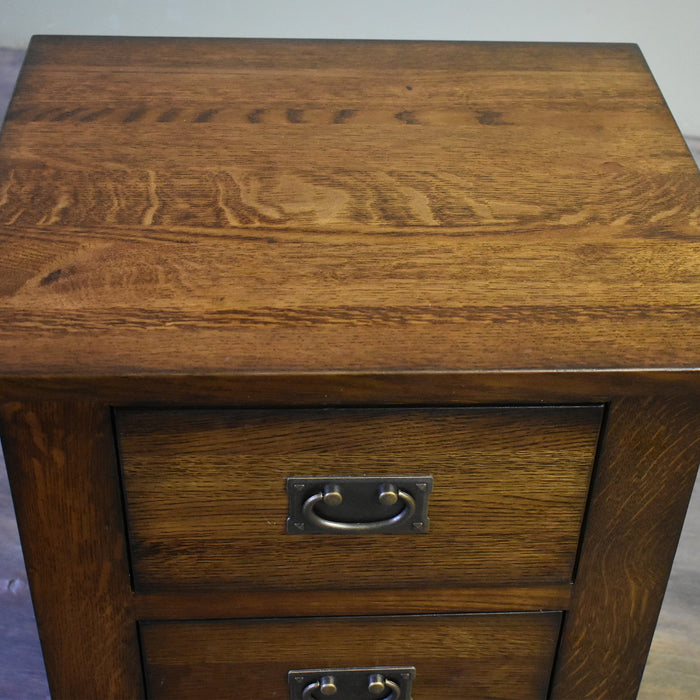 Mission 3 Drawer Nightstand - Walnut - Crafters and Weavers