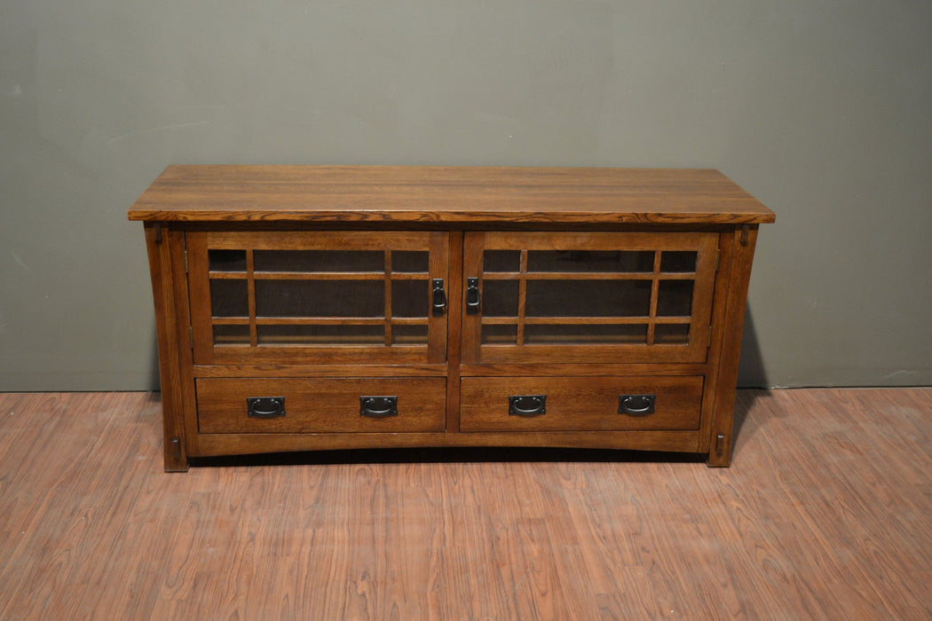 Mission Quarter Sawn Oak TV Stand - Crafters and Weavers