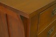 Mission Library Desk with File Cabinet Drawers - Michael's Cherry (MC-A) - Crafters and Weavers