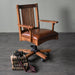 Arts and Crafts Mission Oak Office Chair - Crafters and Weavers