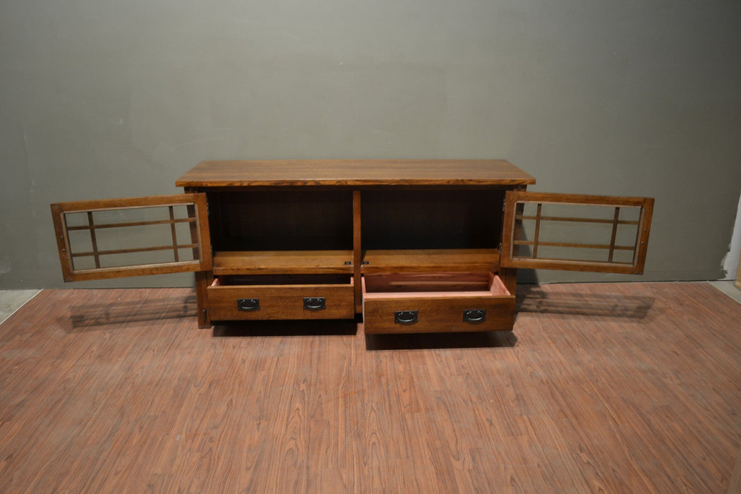 Mission Quarter Sawn Oak TV Stand - Crafters and Weavers