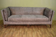 Kenmore Leather Sofa - Grey - Crafters and Weavers