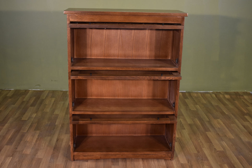 Mission Craftsman Style Oak Barrister Bookcase - 3 Stack - Crafters and Weavers