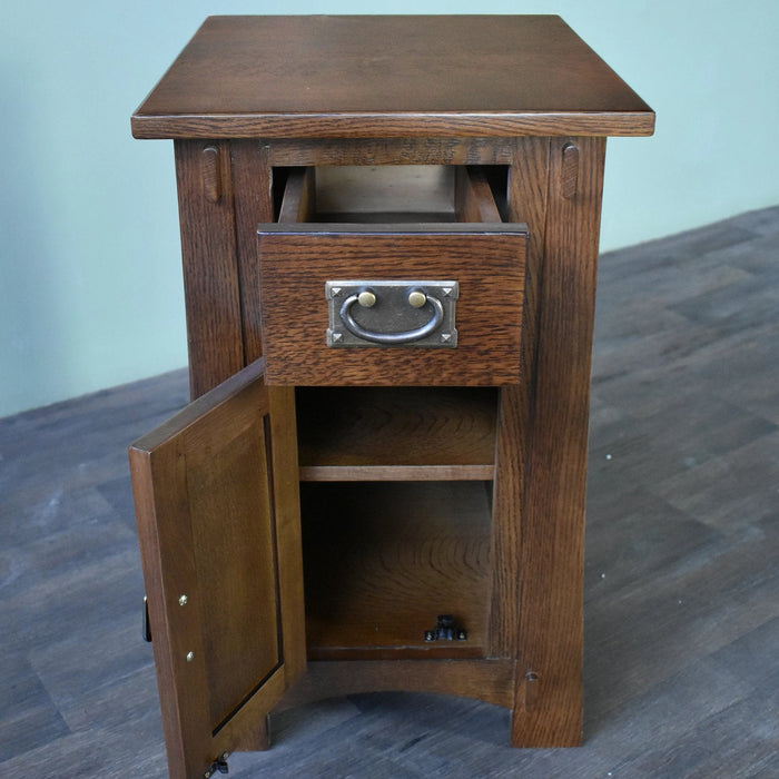 Mission Tapered Leg Narrow Nightstand - Walnut (AW) - Crafters and Weavers