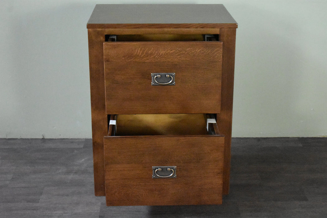 Mission 2 Drawer File Cabinet - Walnut (AW) - Crafters and Weavers