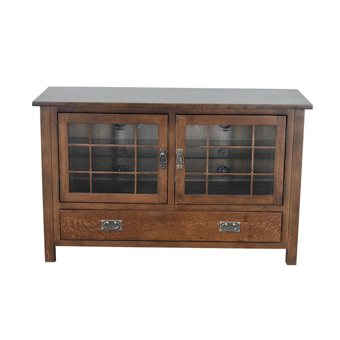 Mission Quarter Sawn Oak 48" TV Stand - Dark Oak - Crafters and Weavers