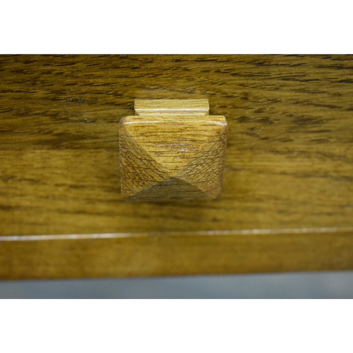 Mission Oak Console Table With 2 Drawers - Michael's Cherry (MC1) - Crafters and Weavers