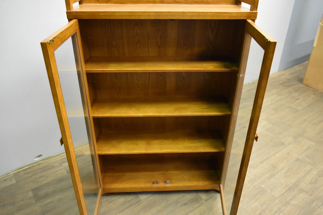 PREORDER Mission Bookcase / Curio Cabinet - Michael's Cherry (MC1) - Crafters and Weavers