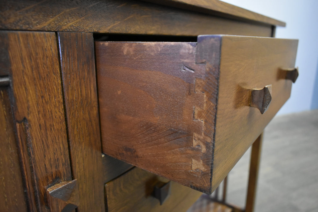 Mission Solid Oak Buffet / Console Table - Walnut - 52" - Crafters and Weavers