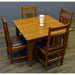 Mission Style White Oak Square Dining Table Set - (2 Colors Available) - Crafters and Weavers