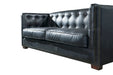 OUT OF STOCK Tuxedo Leather Sofa - Slate - Crafters and Weavers