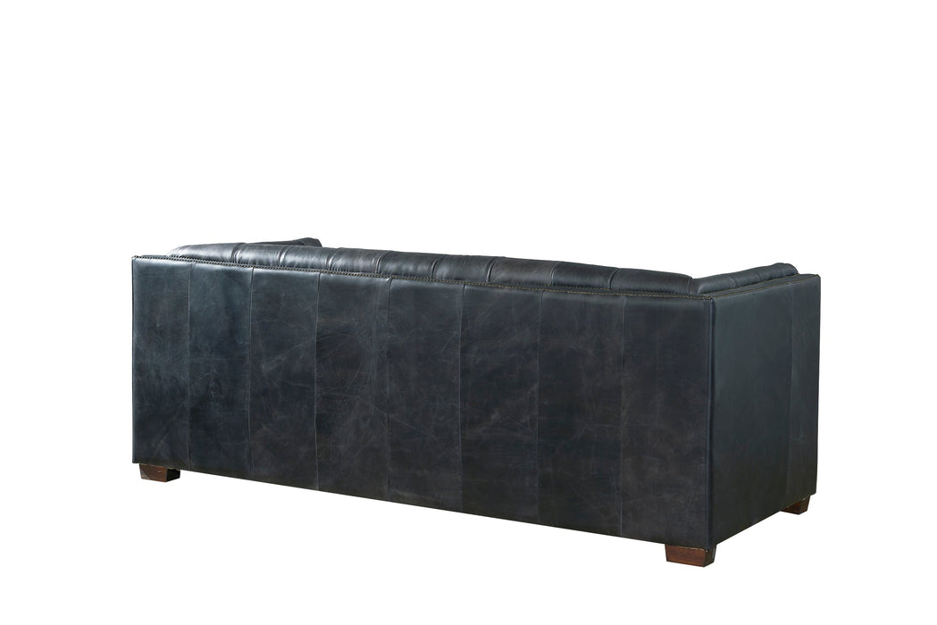 OUT OF STOCK Tuxedo Leather Sofa - Slate - Crafters and Weavers