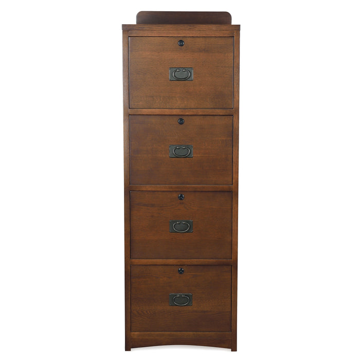 Mission Solid Oak 4 Drawer File Cabinet - Options Available