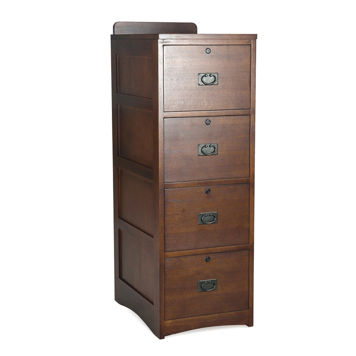 Mission Solid Oak 4 Drawer File Cabinet - Options Available