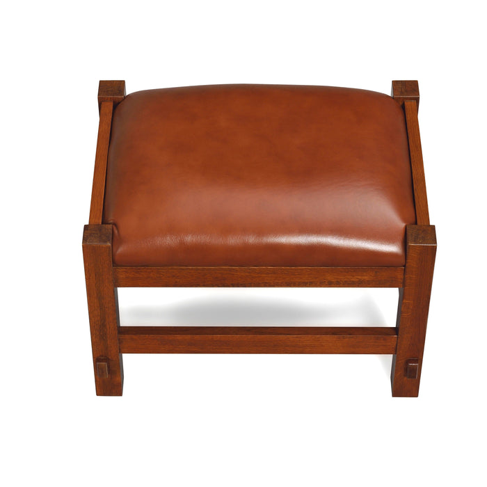 Mission Spindle Stool - Quarter Sawn Oak & Leather