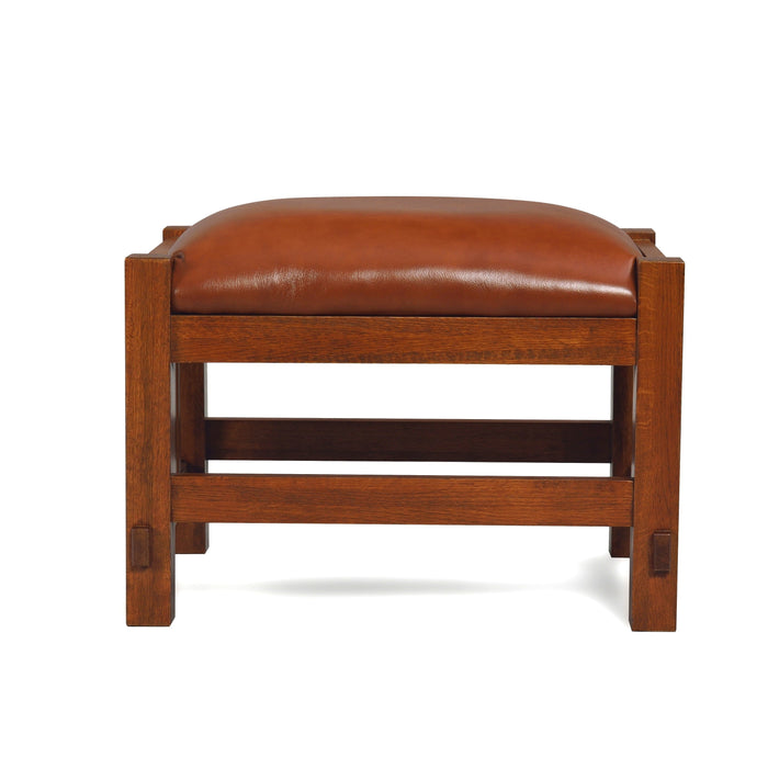 Mission Spindle Stool - Quarter Sawn Oak & Leather