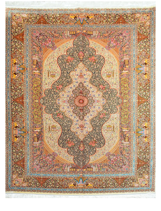 Large Silk Rugs 6.8x9.1 #55****