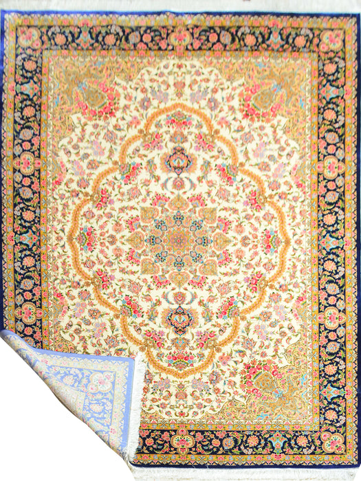 Agra 100% Silk Oriental Rug 8' x 11' 6"