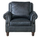 English Rolled Arm - Arm Chair - Slate Leather - Crafters and Weavers