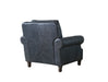 English Rolled Arm - Arm Chair - Slate Leather - Crafters and Weavers