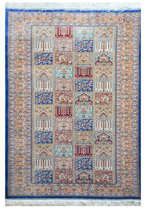 Agra Silk Oriental Rug 2' 3" x 6' 5"