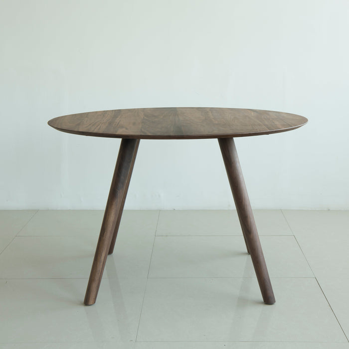 Isabella Mid century round dining table set - American Black Walnut