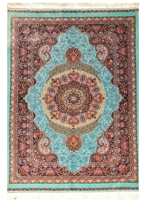 Royal Kashmir 100% Silk Oriental Rug 3' 3" x 4' 10"