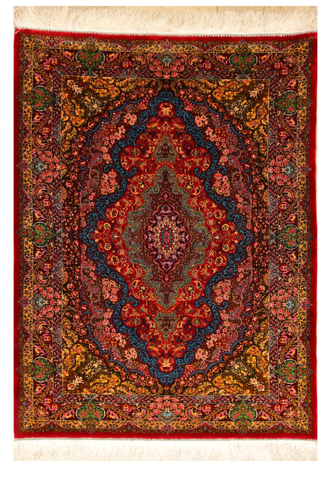 Lahore 100% Silk Oriental Rug 3' 3" x 5'