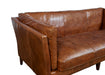Kenmore Leather Sofa - Light Brown - Crafters and Weavers
