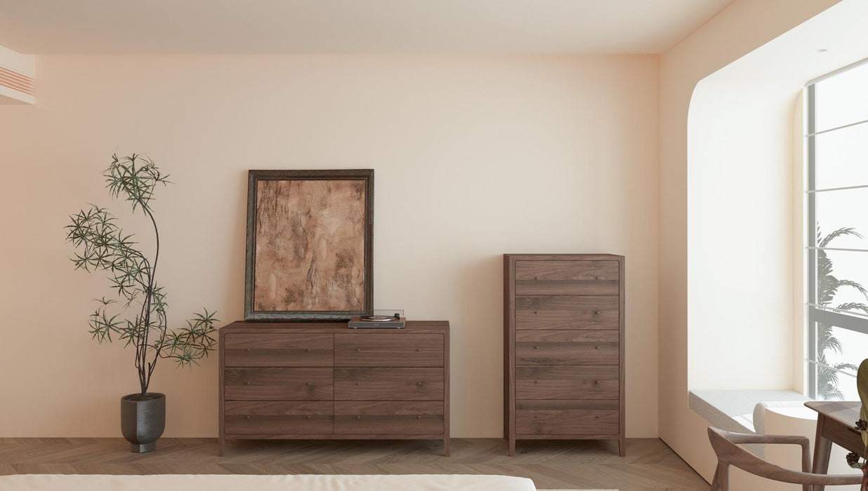 Isabella Mid Century Bedroom Set - Solid Black American Walnut
