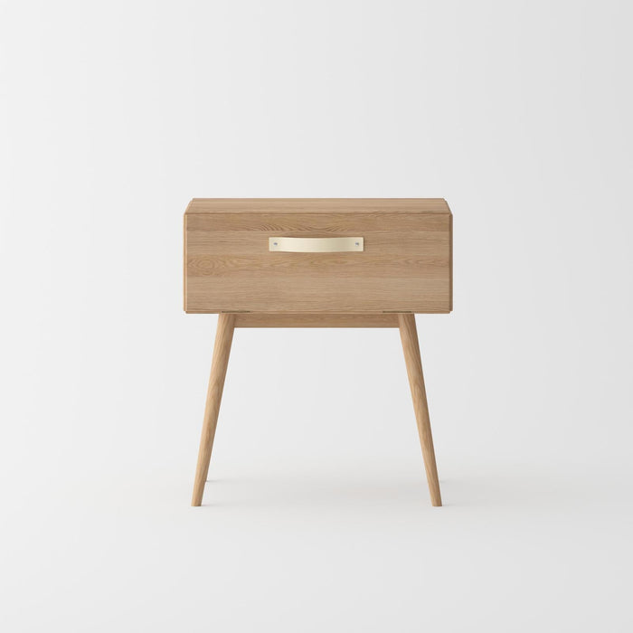 Isabella Mid Century Nightstand / End Table - American White Oak